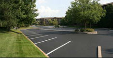 A parking lot after our sealcoating services in Minneapolis, MN